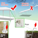 10' x 20' Party Tent,Wedding Tent with 6 Removable Sidewalls, Patio Canopy Tent, Outdoor Patio Gazebo with Spiral Tubes for Party,Wedding,BBQ, Waterproof (White, 10' x 20'-6 Removable Sidewalls) CIPACHO