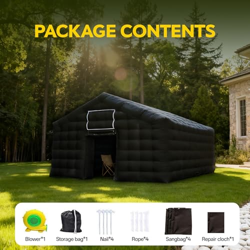 YeeBouncy Party Tent Large,Large Gazebo Event House,Inflatable Outdoor Party Tent,for Birthday Party, School Camping, Disco Nightclub, Wedding Party (20FT) YeeBouncy