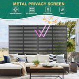 72" H×47" W Metal Outdoor Privacy Screen Outdoor Freestanding Screen Panels for Patio Lawn Deck, Decorative Privacy Fence(Consists of 3 Panels) TUYOHW