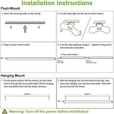 6 Pack 4FT Linkable LED Shop Light, Utility Shop Light Fixture, 4400lm, 42W [250W Equivalent], 5000K Daylight Shop Lights for Garage, Hanging or Surface Mount, with Power Cord, ETL,White hykolity