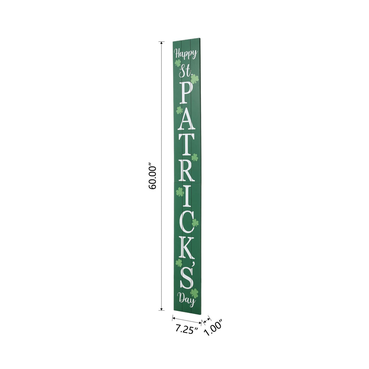 Glitzhome 60"L Wooden St. Patrick's Porch Sign, Happy St Patrick's Day Vertical Porch Decor for Home Front Door Yard Party glitzhome