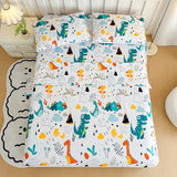 MWMWMW Dinosaur Full Bed Sheets Kids Boys, 4 Pieces Boys Sheets Sets Full, Dinosaur Printed Microfiber Deep Pocket Bed Sheet with 2 Pillowcases MWMWMW
