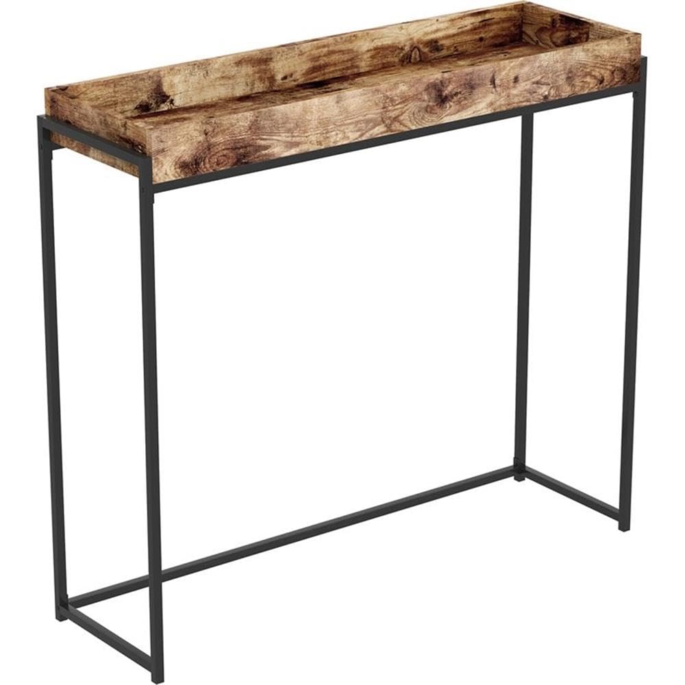 Safdie & Co. Table 35L Brown Reclaimed Wood Sunken Tray, 12D x 39.5W x 35.5H in Safdie & Co.