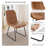 HIPIHOM Extendable Dining Table Set for 6-8 People, 63 to 78.7 Inch MDF Kitchen Table with 6 Upholstered Chairs, Space-Saving for Dining Room, Breakfast Nook (Brown Table & 6 Brown U-Shaped Chairs) HIPIHOM
