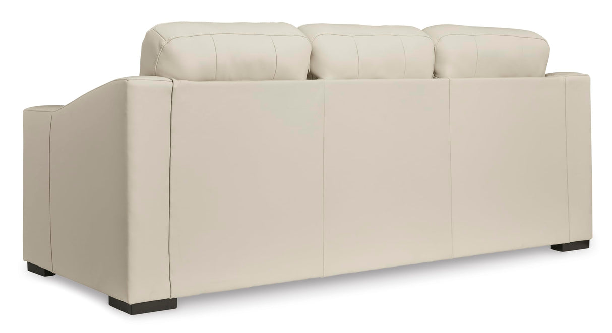 Signature Design by Ashley Treasure Trove Contemporary Leather Match Sofa, Beige Signature Design by Ashley