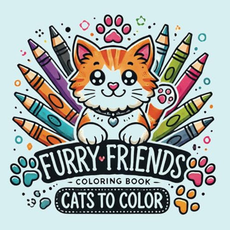 Furry Friends: Cats to Color - Coloring Book: A Fun and Adorable Cat Coloring Book – Perfect for Relaxation, Creativity, and Mindfulness (Furry Friends - Art Adventures and Coloring Book Series) WoodArtSupply