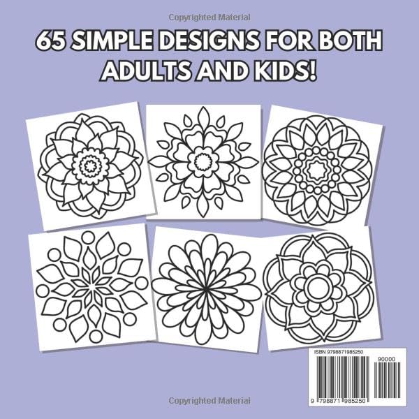 Mandala Coloring Book: Simple Designs with Bold Lines for Stress Relief and Relaxation (Bold & Easy Coloring Books) WoodArtSupply