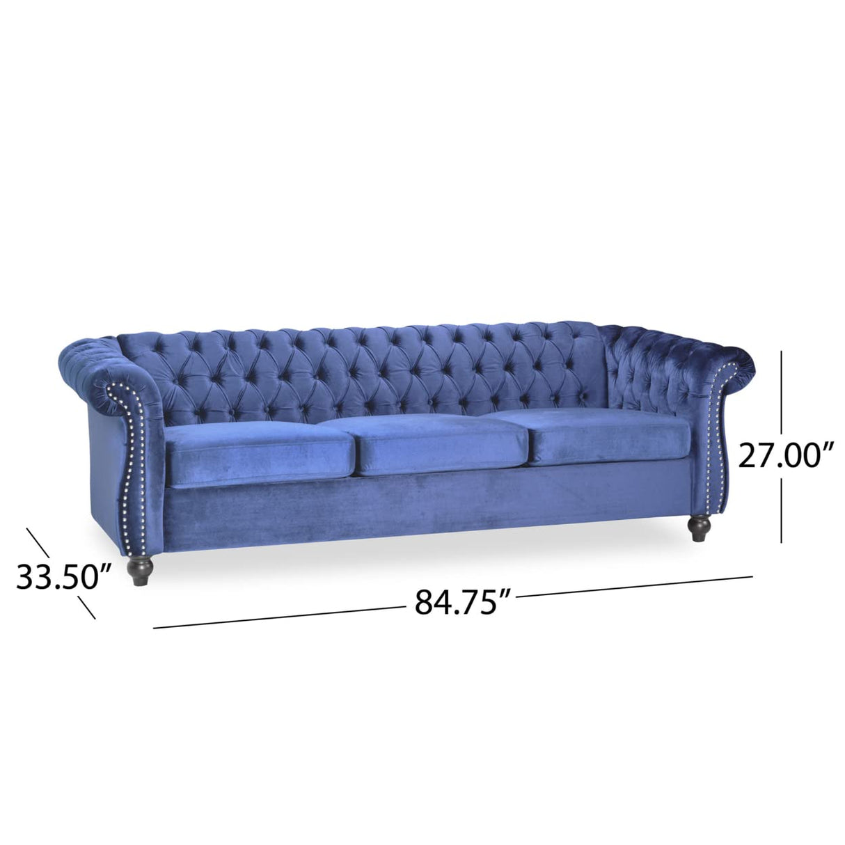 Christopher Knight Hom Norma Sofas, Midnight Blue, Dark Brown Christopher Knight Hom