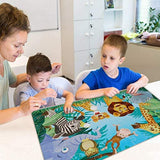 Jumbo Floor Puzzle for Kids Animal Jigsaw Large Puzzles 48 Piece Ages 3-6 for Toddler Children Learning Preschool Educational Development Toys 4-8 Years Old Birthday Gift for Boys and Girls IFLOVE
