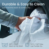 SafeRest Waterproof Queen Size Mattress Protector - Fitted with Stretchable Pockets - Machine Washable Cotton Blend Mattress Cover for Bed SafeRest