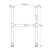 HouseAid 28 Inch Industrial Pipe Legs, Rustic Iron Legs for Custom Tables and Furniture, DIY Heavy Duty Metal Legs for Farmhouse Home Décor, Matte Black HouseAid