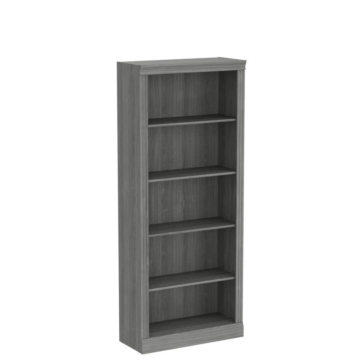 Bush Home Saratoga Tall 5 Shelf Bookcase - Set of 2 in Modern Gray Bush Home