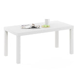 Furinno Classic Simple Coffee Table for Living Room, 38.98 (W) x 17.52 (H) x 18.9 (D) Inches, White Furinno