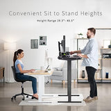 VIVO Electric Height Adjustable 60 x 24 inch Memory Stand Up Desk, Rustic Vintage Brown Solid One-Piece Table Top, Black Frame, Standing Workstation with Preset Controller, 1B Series, DESK-KIT-1B6N VIVO