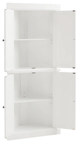 Crosley Furniture Shoreline Tall Pantry Storage Cabinet with Shelves, Kitchen, Dining, or Laundry Room, White Crosley Furniture