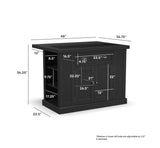 Nantucket Distressed Black Kitchen Island by Home Styles homestyles