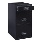 Realspace® SOHO 18"D 3-Drawer Organizer Vertical File Cabinet, Black Realspace