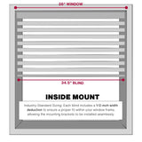 Lotus & Windoware Cordless, 2 Inch Faux Wood Blind, 35" Wide x 64" Long, Window Blinds, Blinds & Shades, Blinds for Indoor Windows, Smooth, Bright White - 35" x 64",Bright White LOTUS & WINDOWARE