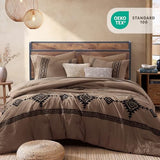 MaiRêve Embroidery Comforter Set, Boho Farmhouse Western Bedding Set, All Season Bed in A Bag Comforter Set with Sheets, Pillowcases & Shams, Brown Queen 7 Pieces MaiRêve