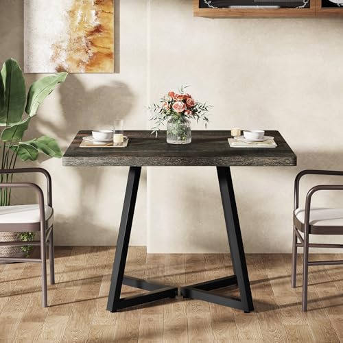 Tribesigns 31.5" Square Conference Table, Small Wooden Meeting Table for 2-4 People, Compact Office Table for Small Spaces, Seminar Room Tribesigns