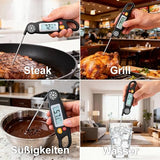 Antonki Meat Thermometer Digital - Instant Read Food Thermometer with Backlight for Cooking Grilling Baking Kitchen Candy BBQ Oil Liquid, Backlit Display, Battery Included