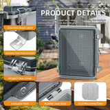 Joinfworld Outdoor WiFi Enclosure Weatherproof Locking Outdoor WiFi Box Plastic Waterproof Switch Router Enclosure Box 8.7x6.7x4.3 Joinfworld