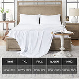 FreshCulture Twin Flat Sheet - Hotel Quality Twin Flat Sheet Only - Brushed Microfiber Top Sheet - Ultra Soft & Breathable - Wrinkle-Free - Easy Care - Single Flat Sheet (Twin, White) FreshCulture