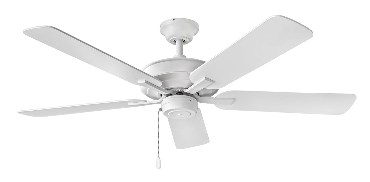 Hinkley Metro 52" Indoor Dual Mount Ceiling Fan - Traditional Style, Reversible Wooden Fan Blades - Chalk White - Remote Sold Separately Hinkley