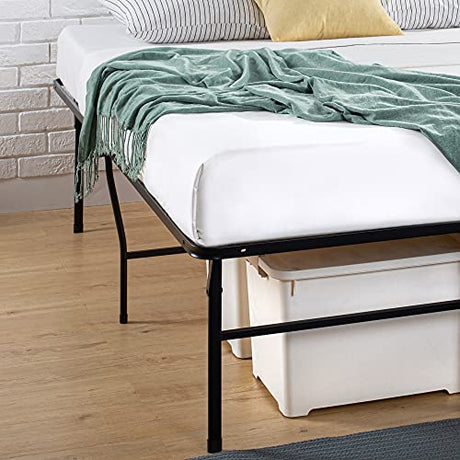ZINUS Heavy Duty 18 Inch Metal Platform Bed Frame - Sturdy Mattress Foundation with Underbed Storage, King, Black Zinus