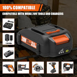 Powilling 2Pack Replacement Battery for WOR 20 Volt Battery Lithium 3.5Ah WA3520 WA3525 WG151s, WG155s, WG251s, WG255s, WG540s, WG545s, WG890, WG891 Powilling