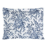 Laura Ashley - Twin Quilt Set, Soft & Reversible Cotton Floral Bedding with a Medium Weight Feel, 2 Piece Bed Set with Matching Pillowcases (Bedford Delft Blue) Laura Ashley