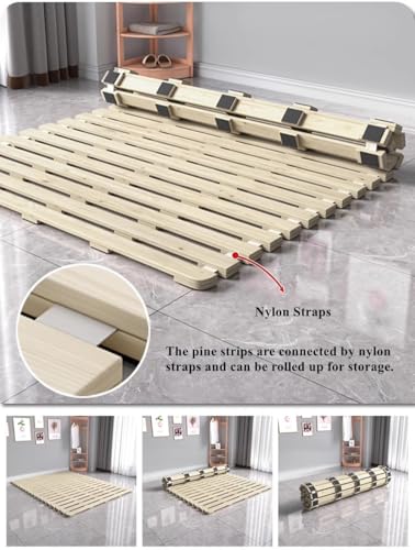 LOBOTOU Floor Bed Frame Japanese Futon Tatami Mat Breathable and Moisture-Proof, The Support Board Under The Mattress (Queen) LOBOTOU
