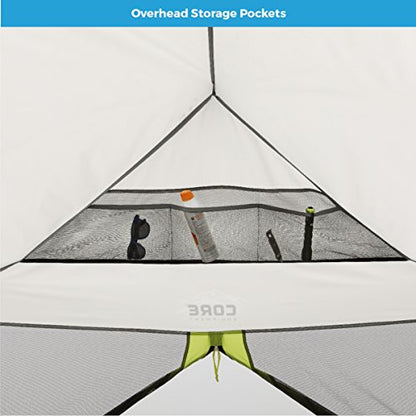 CORE 12'x10' Instant Screen House | Folding and Portable Large Pop Up Canopy Shelter with Included Carry Bag | Perfect for Family Camping, Outdoor, Picnic, Backyards, BBQ, Tailgate, Patio and - WoodArtSupply