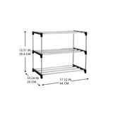 Xerhnan 3-Tier Stackable Small Shoe Rack, Lightweight Shoe Shelf Storage Organizer for Entryway, Hallway and Closet(Black) Xerhnan