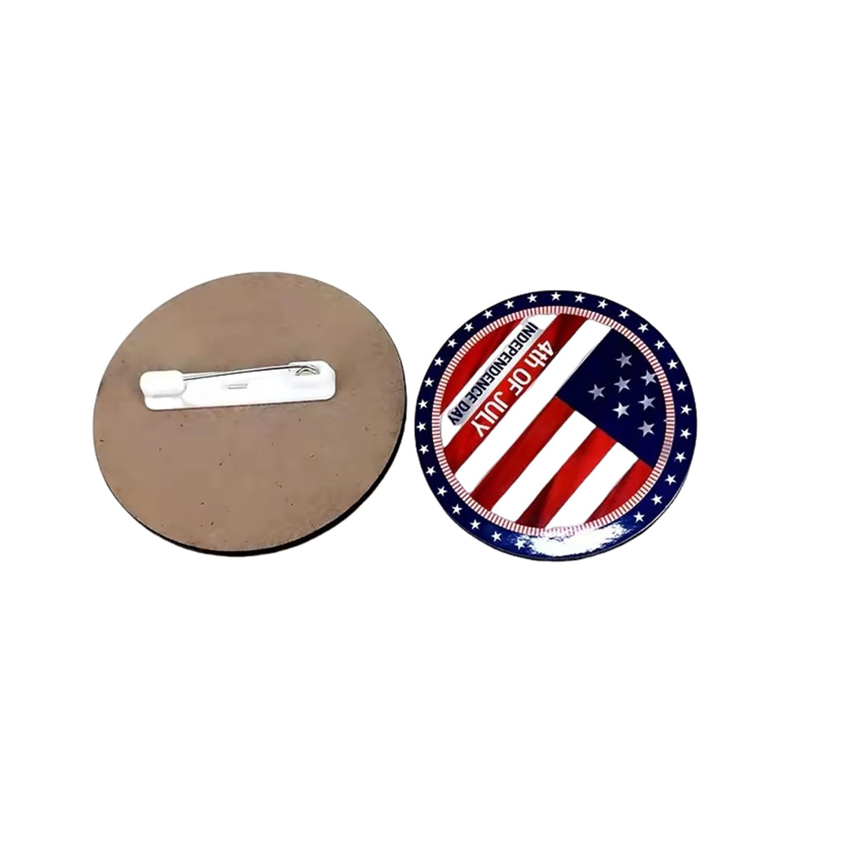 Blank Buttons Sublimation Personalize Name Tag Badge with Pin Back Design 3 inch White 10 Packs Generic