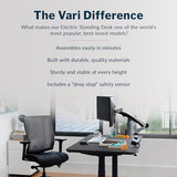 Vari Classic Electric Standing Desk - VariDesk Height Adjustable Sit/Stand Desk - Dual Motor with Memory Presets, Stable T-Style Legs - Gaming or Home Office Workstation - 60”x30”, Black/Black Vari