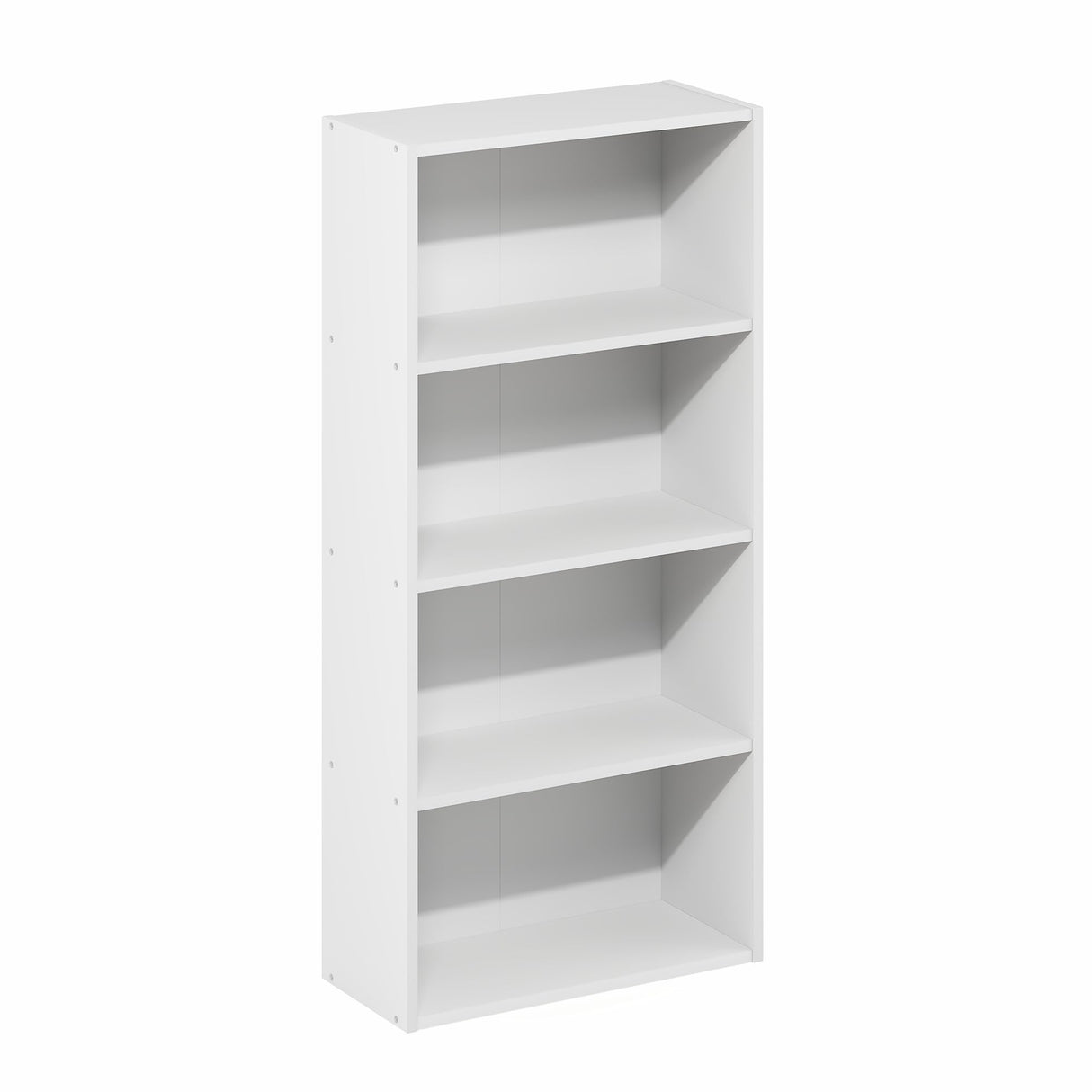 Furinno Basic 4-Tier Open Shelf Bookcase, Bookshelf, Storage Organizer, 7 x 17 x 35, White Furinno