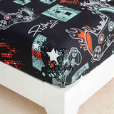 SDY 4PCS Gaming Bed Sheet Full,Super Cute Soft Game Console Bedding Sheet Sets for Boys, Girls, Kids and Toddler, Bed in a Bag with 1 Fitted Sheet+ 1 Top Flat Sheet + 2 Pillowcases SDY