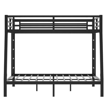 Metal Full XL Over Queen Bunk Bed for Teens and Adults,Space-Saving/Noise Reduced/No Box Spring Needed, Old SKU W1307S00020 (Black + Metal)