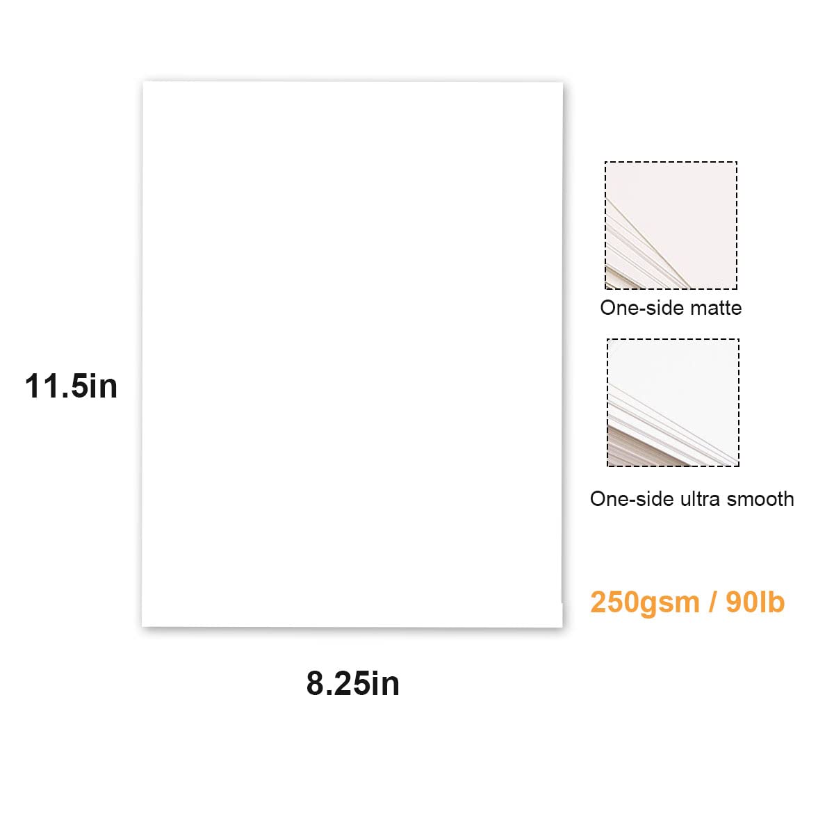 MulianBox White Cardstock 8.25x11.5 Inch, Smooth Card Stock Paper 92lb/250GMS 30pack Heavy Weight Cover Cardstock Thick Paper for Craft, Painting, Card Making MULIANBOX