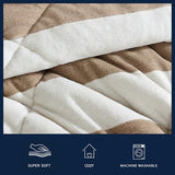 Nautica - Full/Queen Comforter Set, Soft Twill Plush Bedding with Matching Shams, Reverse to Micromink, Medium-Weight, Oeko-Tex Certified (Lawndale Brown)