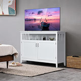 Costzon Buffet Cabinet, Wooden Sideboard with 2 Doors, Adjustable Shelf, Accent Coffee Bar Cabinet, Kitchen Storage Cabinet for Living Room, Dining Room, Hallway Costzon