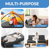 HOMBYS 8 Inch Memory Foam Futon Mattress Full Size, Thick Foldable Futons Sofa Couch Bed Floor Mattress Fits Most Daybed and Futon Frames, 75" x 54"(Frame Not Included, Grey) HOMBYS