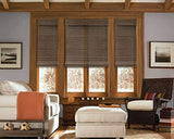 Cordless Woven Wood Roman Shades, 24W x 36H, Eastfield Teak, Sizes 20-72 Wide and 24-72 High Windowsandgarden
