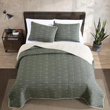 Eddie Bauer - Queen Quilt Set, Reversible Cotton Blend Bedding with Lightweight Feel, 3 Piece Bed Set with Matching Pillowcases (Troutdale Green) Eddie Bauer