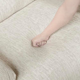 Lexicon Manual Reclining Chair-Textured Microfiber Wall Hugger Recliner, Tab Pull Reclining, Pillow Top Arms, for Living Room/Theater Seating/Apartment, Easy Assembly, Vanilla Beige