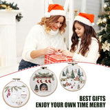 Ramonbell 15pcs Christmas Cross Stitch Kits, Christmas Needlepoint Kits, DIY Embroidery Starter Kit for Adults and Beginners, Birthday Gift for Handicraft Enthusiasts