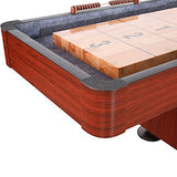 Challenger Shuffleboard Table with Dark Cherry Finish, Hardwood Playfield, Storage Cabinets, Climate Adjusters, Leg Levelers, 8 Pucks, Brush and Wax Hathaway
