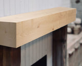 MANTELSDIRECT 60 Inch Floating Fireplace Mantel Wood Shelf in Unfinished - Austin from Mantels Direct | Wooden Rustic Wall Shelf Perfect for Décor and Electric Fireplaces MANTELSDIRECT