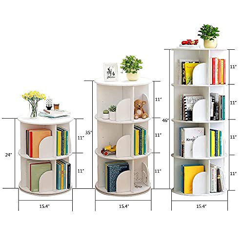 NAIYUFA 360-Degree Rotating Bookshelf - Versatile Floor Standing Bookcase for Kids & Adults - WoodArtSupply